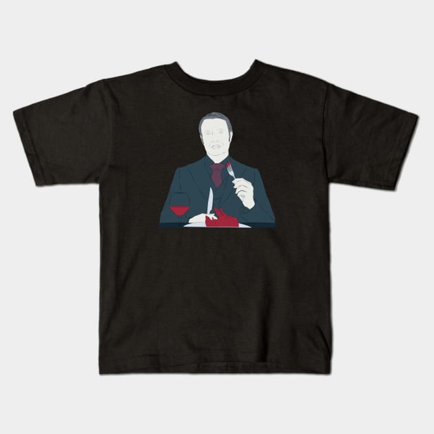 Hannibal Lecter Kids T-Shirt by LiLian-Kaff